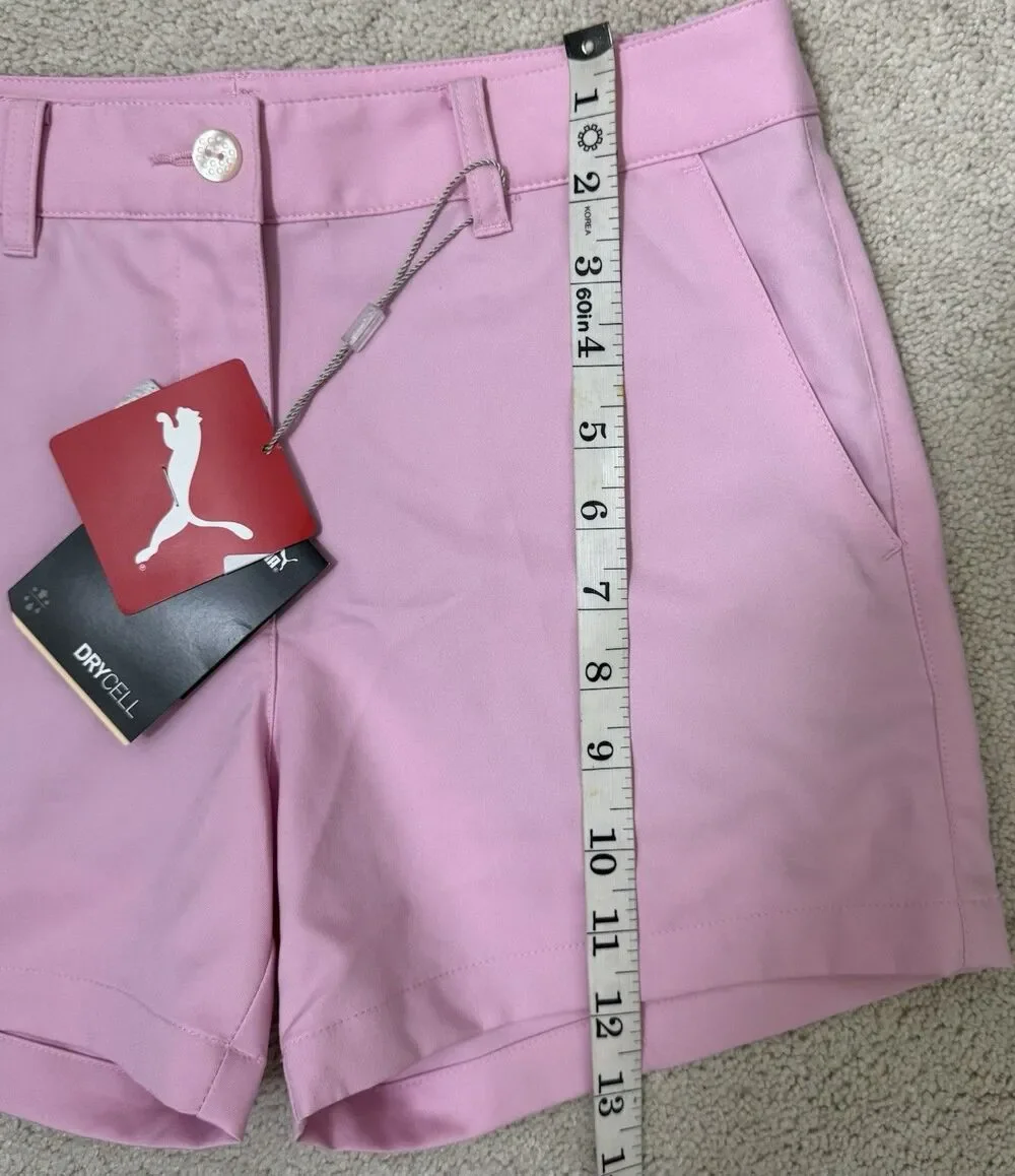 NWT's Puma Drycell Boys 12 Pink Golf Pocket Shorts Size 11/12